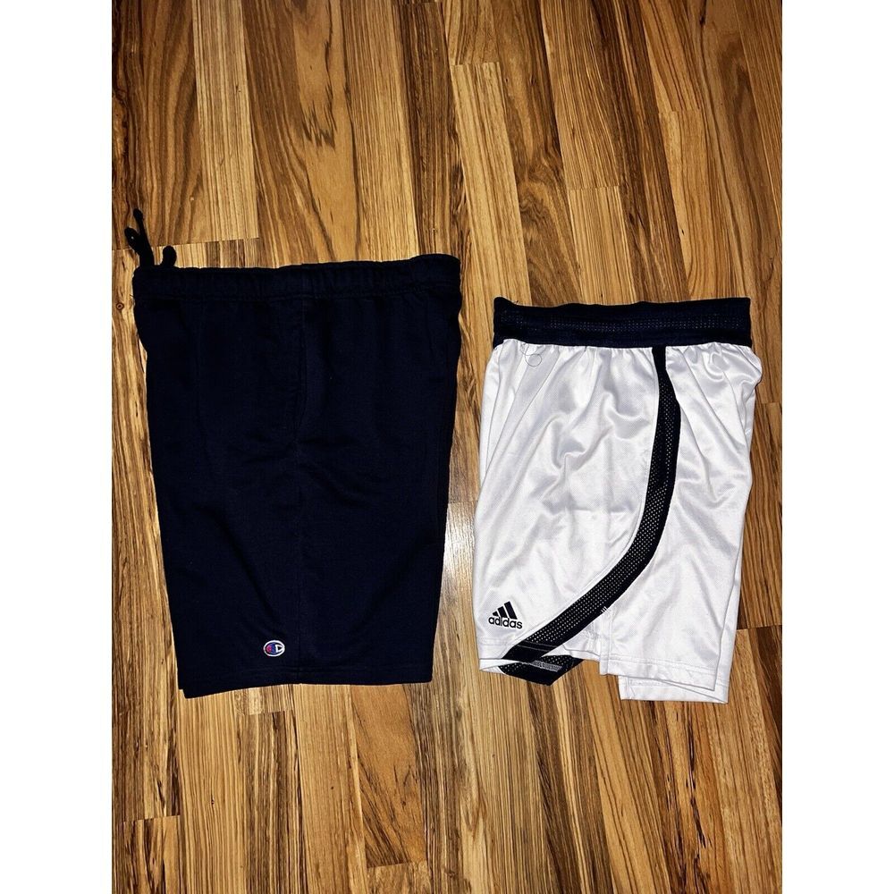 Champion Adidas Shorts Men's S Small Blue Navy lot of 2β